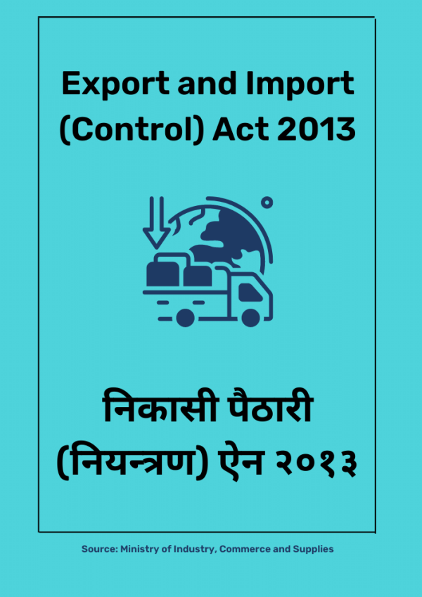 Export and Import (Control) Act 2013